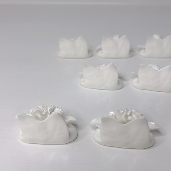 Vintage Coalport 💐 Bone China Floral Name Card Holders Mismatched Set of 8 - Picture 8 of 16